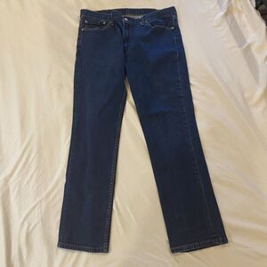 Levi's‎ Jeans Men's 36x32 Blue 511 Straight Leg Dark Wash Cotton Zip Fly